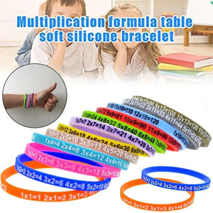Silicone Math Bracelet Set Multiplication Tables Kids Preschool Teaching Toy