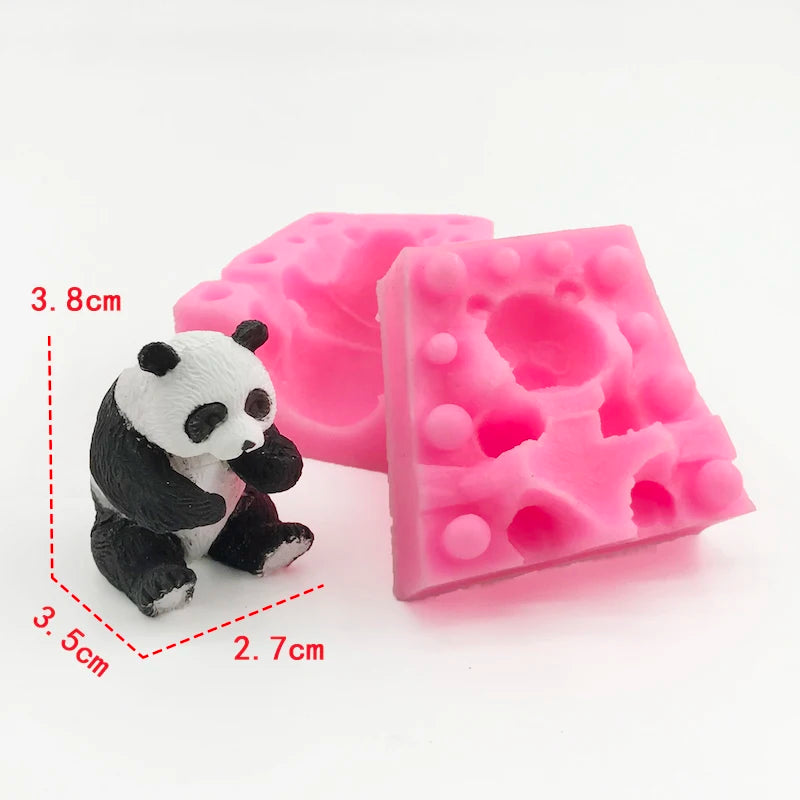 Silicone 3D Mold for Cake Decorating Panda Mould