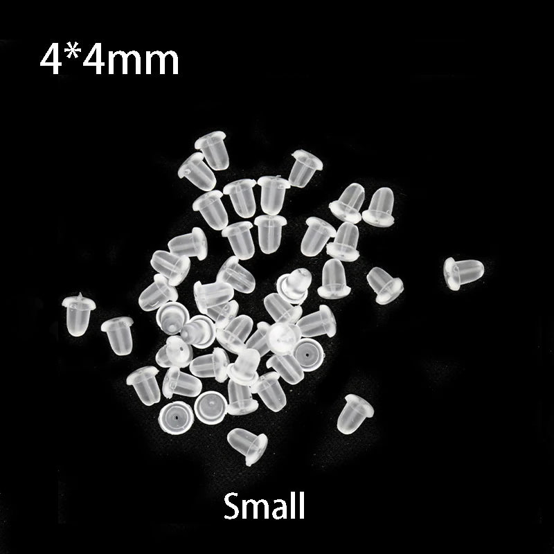 Soft Silicone Earring Back Stop Double Headed Jewellery Earrings DIY
