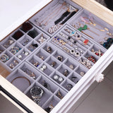 Soft Velvet Jewelry Box Drawer Storage Display Tray Jewelry Holder