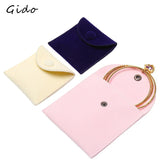 Soft Velvet Jewelry Bag Plush Cloth Earrings Ring Storage Pouch
