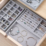 Velvet Stackable Jewelry Tray Display Storage Box