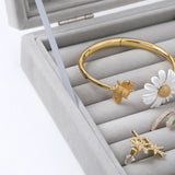 Velvet Stackable Jewelry Tray Ring Display Storage Box