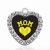 Softball MOM Circle Charm Pendant for Necklace&Bracelet