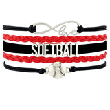 Softball Sports Love Infinity Charm Bracelets Jewelry Gift