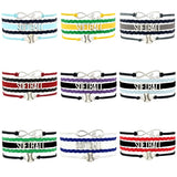 Softball Sports Love Infinity Charm Bracelets Jewelry Gift