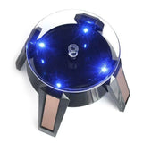 360 Degree Solar Power Jewelry Rotating Display Stand with LED Light