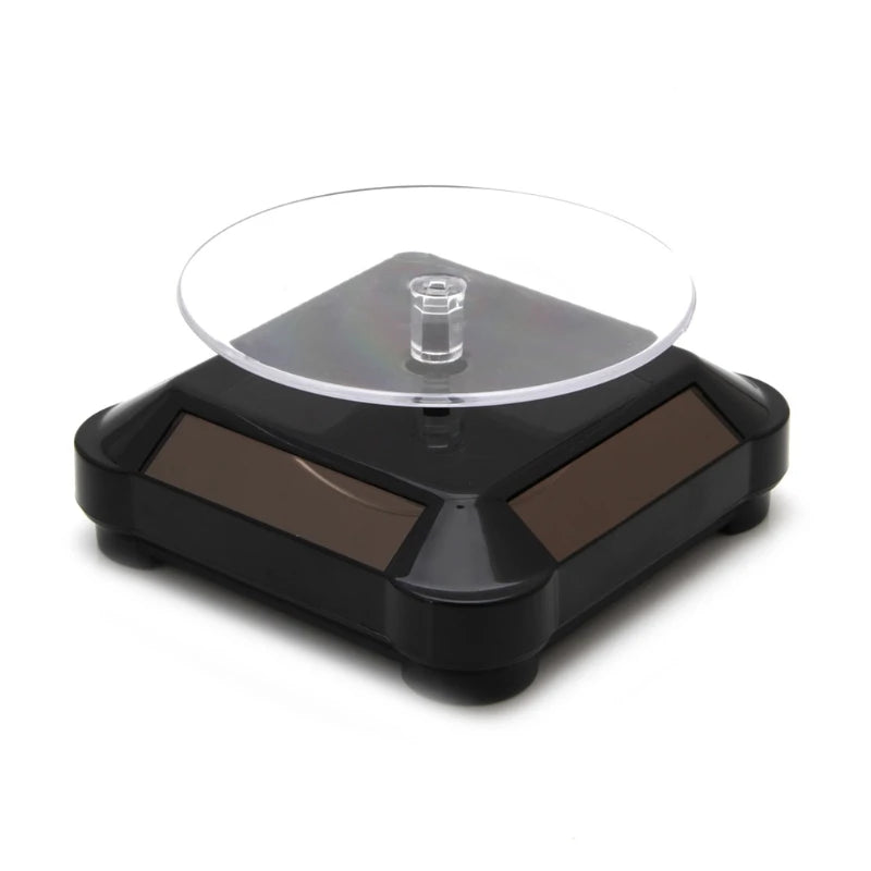 Solar Power 360 Rotating Display Stand For Phone Watch Jewelry