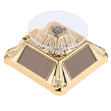 Solar Powered 360? Rotating Jewelry Display Stand LED Light Turntable - Golden