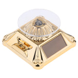 Solar Powered 360? Rotating Jewelry Display Stand LED Light Turntable - Golden