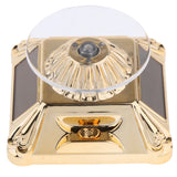 Solar Powered 360? Rotating Jewelry Display Stand LED Light Turntable - Golden