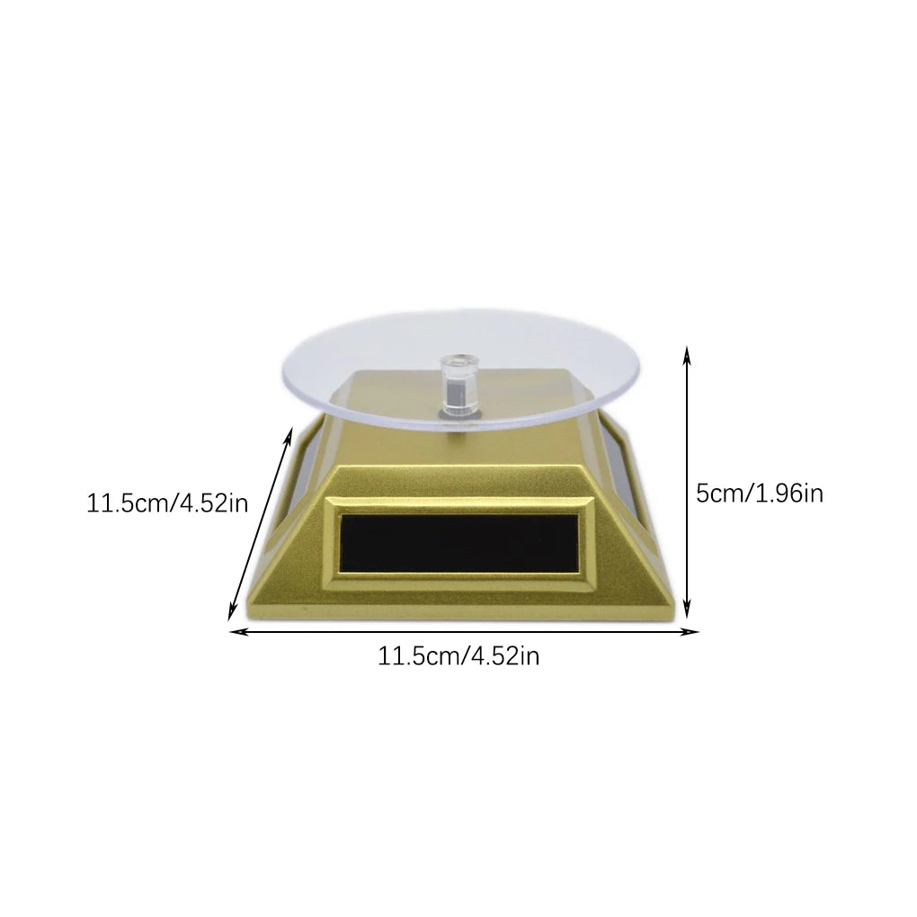 Solar Powered Jewelry Display Stand Portable Waterproof Rotary Model Accessories
