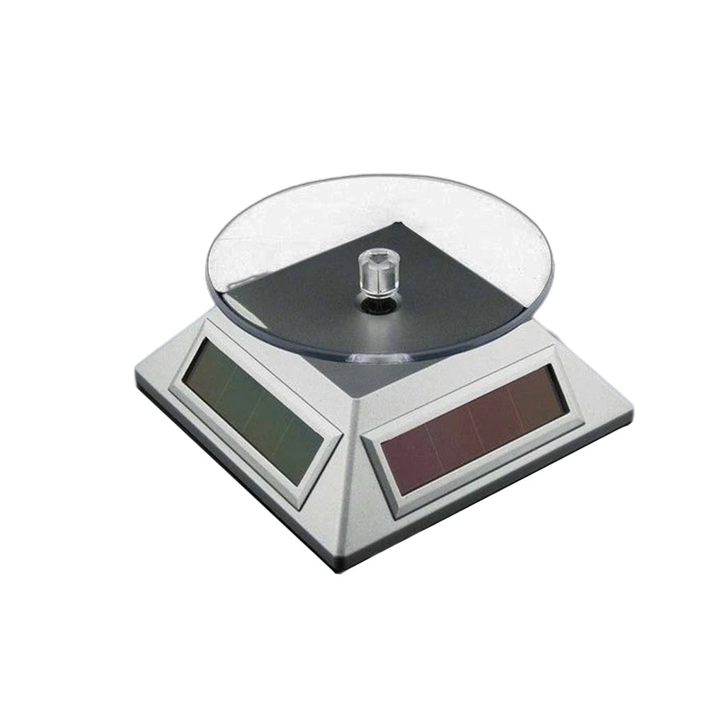 Solar Powered Jewelry Display Stand Portable Waterproof Rotary Model Accessories
