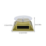 Solar Powered Jewelry Display Stand Round Holder Operated