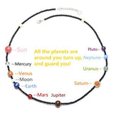 Solar System 8 Planets Necklace Planetary Jewelry