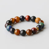 Solar System Planets Galaxy Stone Stretch Bracelet Universe Men Women