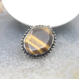 Soldered Bronze Bezel Stone Vintage Pendant Necklace