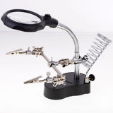 Soldering Holder Clip Magnifier with LED Light