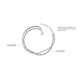 925 Silver Gypsophila Double Bean Chain Bracelets Women Jewelry