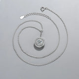 Solid Silver Women's Necklace with Spinel Pendants