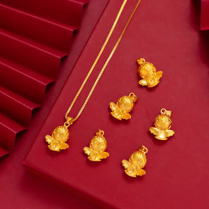 14K Yellow Necklace Pendant Angel Charm Chain Jewelry for Women