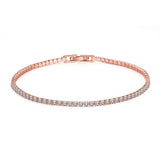 18K 14K Moissanite Tennis Bracelet for Women D VVS1Round 925 Sterling Silver