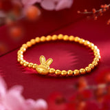 18K Bunny Letter Love Bracelet for Women Lucky Bangle Wedding Jewelry