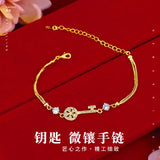 18K Zircon Bracelet for Women Round D VVS1 22-29mm Engagement Jewelry