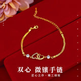 18K Zircon Bracelet for Women Round D VVS1 22-29mm Engagement Jewelry