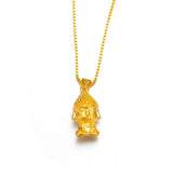 18K Rose Gold Buddha Pendant Necklace for Women