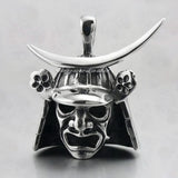 Retro Japanese Samurai Helmet Mask Pendant Armor Pendant