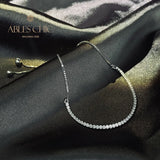 925 Silver Lab Diamonds Bracelet Box Chain Wedding Bling Bracelet