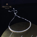 925 Silver Lab Diamonds Bracelet Box Chain Wedding Bling Bracelet