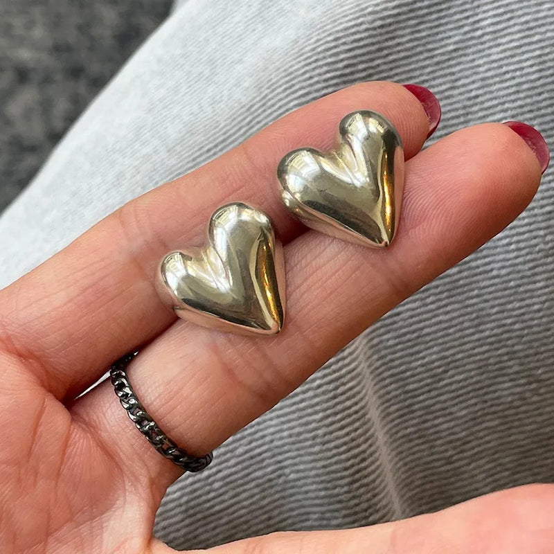 Heart 925 Silver Sterling 18K Earrings for Women
