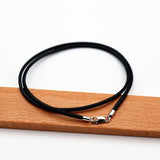 925 Sterling Silver Lobster Clasp Wax Cord DIY Pendant Necklace Jewelry Making
