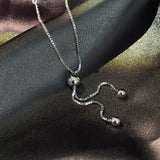 925 Sterling Silver Diamond Charm Bracelet for Women