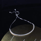 925 Sterling Silver Diamond Charm Bracelet for Women