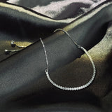 925 Sterling Silver Diamond Charm Bracelet for Women