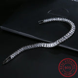 925 Silver 17.5CM Moissanite Diamond Tennis Bracelet for Women Wedding