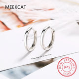 925 Silver Smooth Ear Pave Setting Stud Earrings for Women