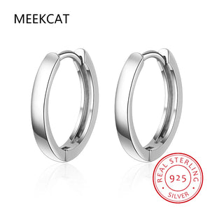 925 Silver Smooth Ear Pave Setting Stud Earrings for Women