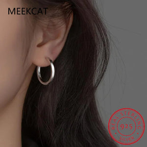 925 Silver Smooth Ear Pave Setting Stud Earrings for Women