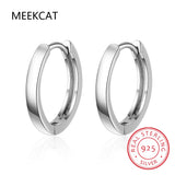 925 Silver Smooth Ear Pave Setting Stud Earrings for Women