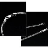 925 Sterling Silver Bracelet Foxtail Chain Thin 2MM Width Mens Women Jewelry