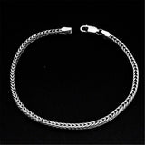 925 Sterling Silver Bracelet Foxtail Chain Thin 2MM Width Mens Women Jewelry