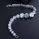 925 Sterling Silver CZ Tennis Bracelet for Women Wedding Jewelry
