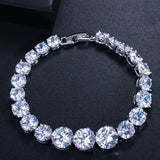 925 Sterling Silver CZ Tennis Bracelet for Women Wedding Jewelry
