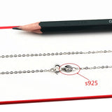 925 Silver Cable Oval Chain Necklace Women 40-60cm Rhodium 1 Piece