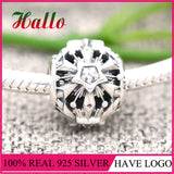925 Sterling Silver Snowflake Charm Bead for Bracelet Berloque