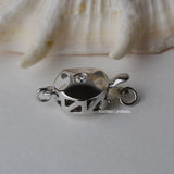 925 Silver Clasp Box Buckle Necklace Hook CZ Rhodium Plated DIY Jewelry Findings